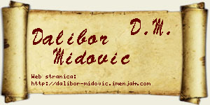 Dalibor Midović vizit kartica